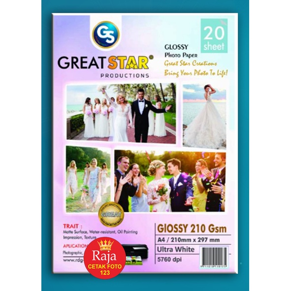 

GLOSSY PHOTO PAPER 210 gsm GREATSTAR