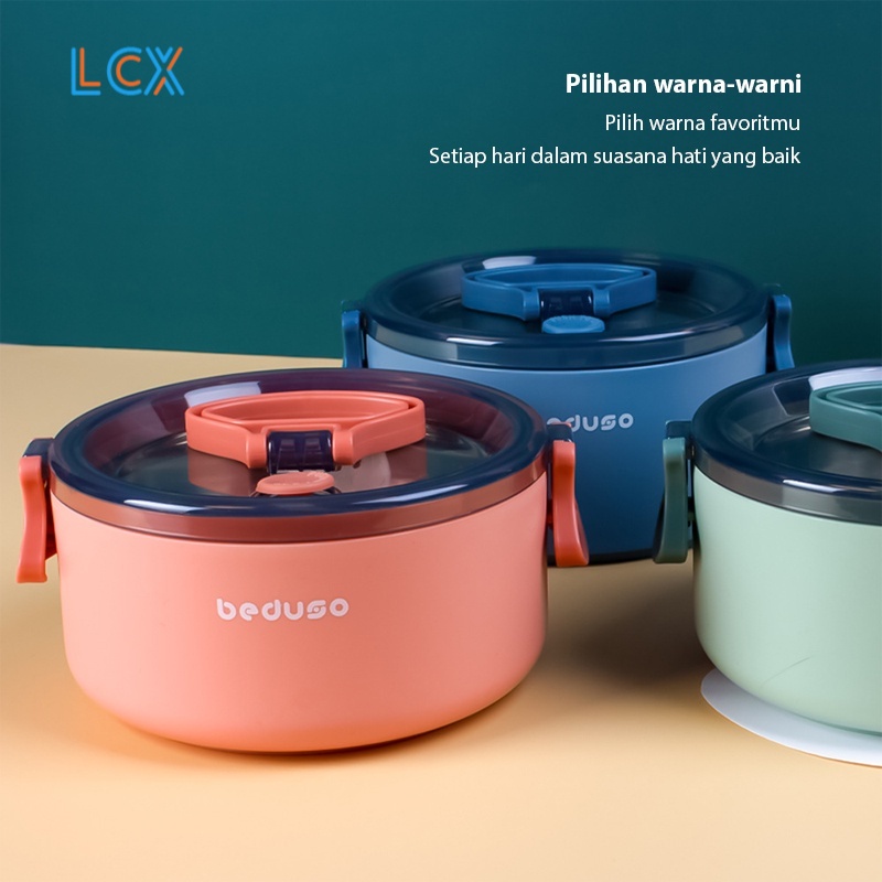 LCX Kotak Makan Besar Lunch Box Anti Bocor Dan Anti Percikan Kotak Makan BPA FREE VS-58