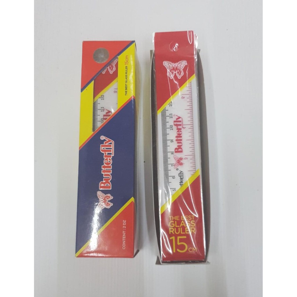 

PENGGARIS BUTTERFLY PLASTIK 15cm PER PAK ISI 2 LUSIN