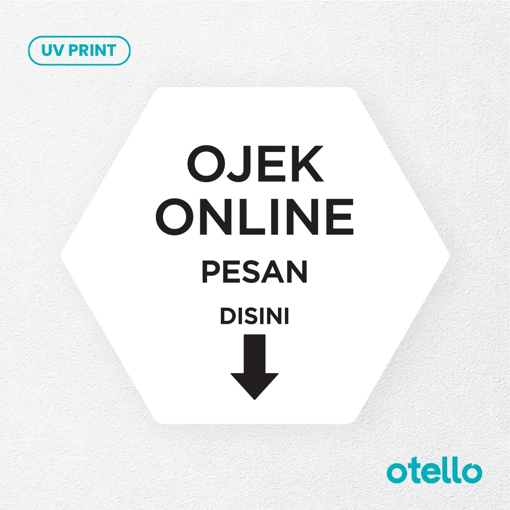 Ojek Online Pesan Disini Sign Board Akrilik Tempel Sign Papan Akrilik