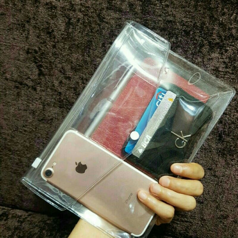 Dompet Masker | Dompet Mika Clear | Mika Zipper | Clutch Mika Clear