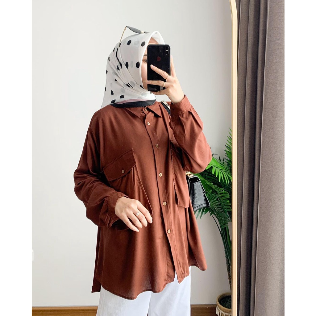 Blouse Niko Atasan Wanita Terbaru Bahan Rayon Lux Fit XL