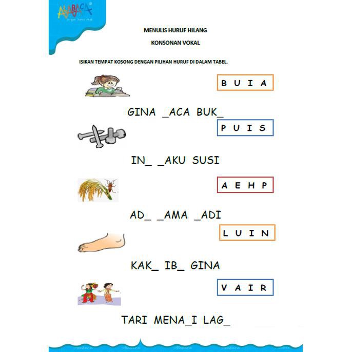 Soal Untuk Anak Tk Bahasa Indonesia Dengan