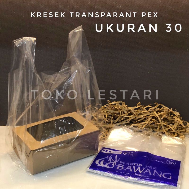 Tas Kantong Kresek Plastik Bening PEX Transparan Bawang uk 30