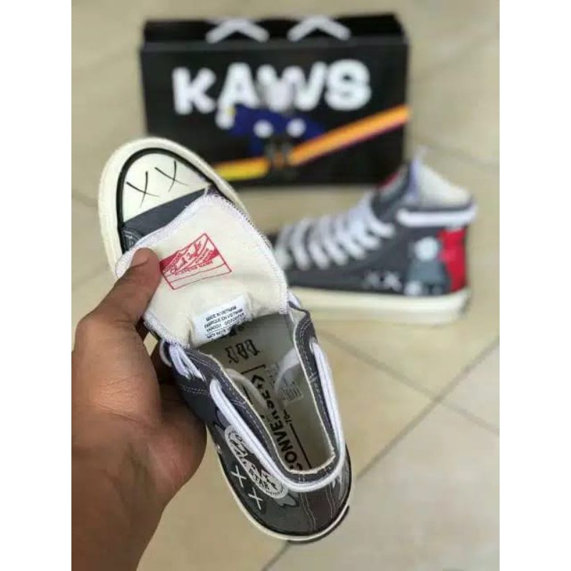 SEPATU CONVERSE HIGH 70s X KAWS GREY IMPORT Quallity Made In VIETNAM