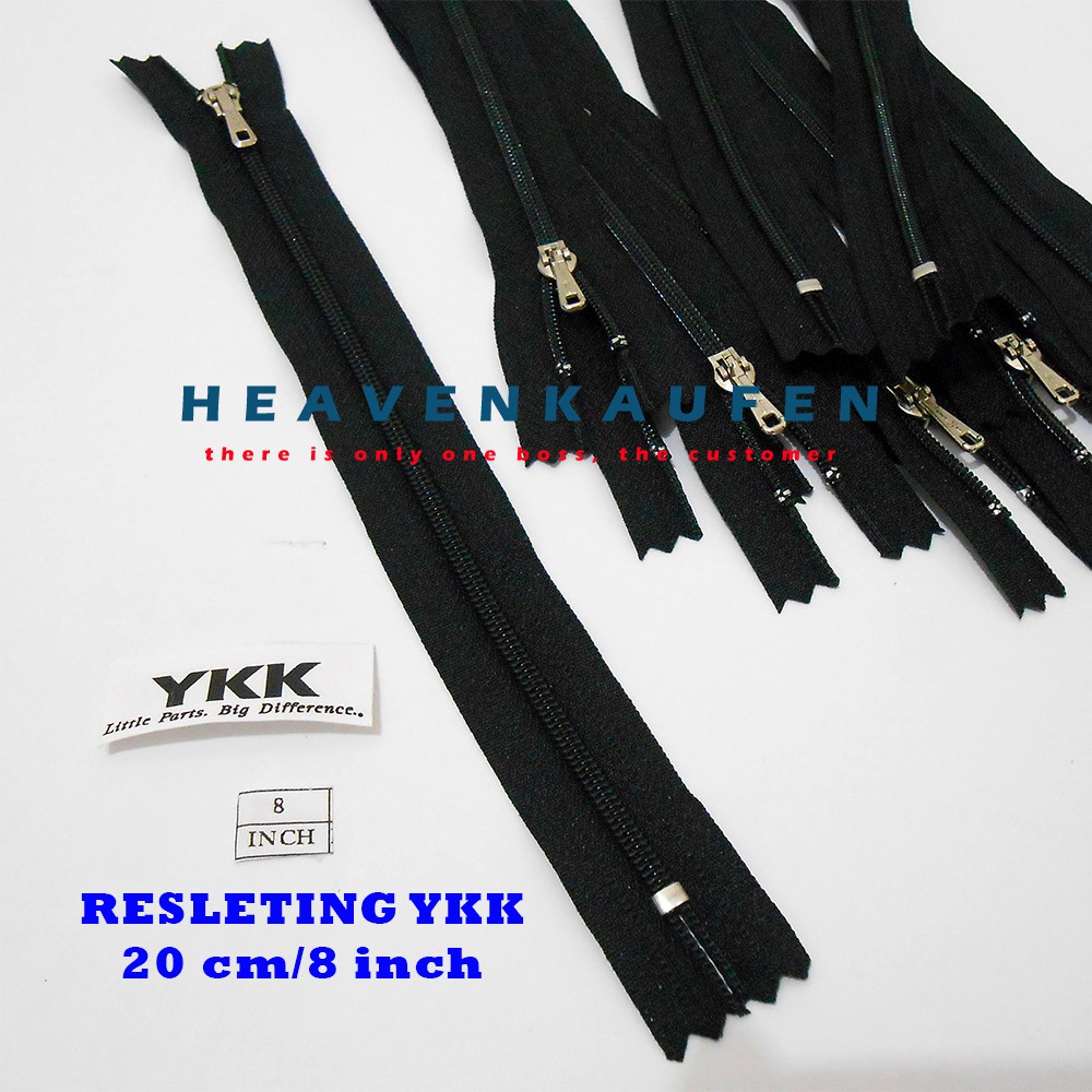 Resleting Zipper YKK 20 cm Hitam Murah