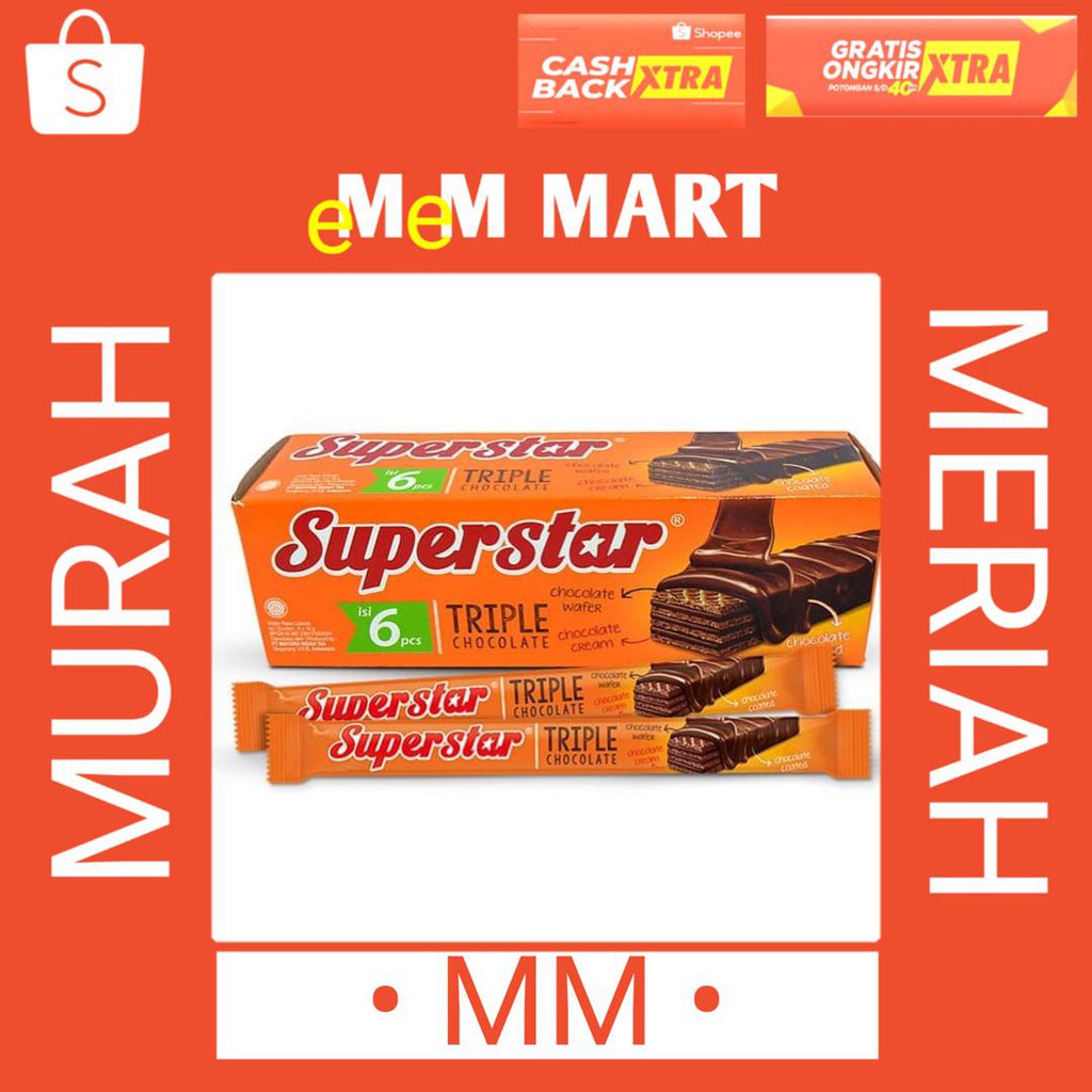 

Superstar Triple Choco Wafer - Netto 12 pcs x 18gr