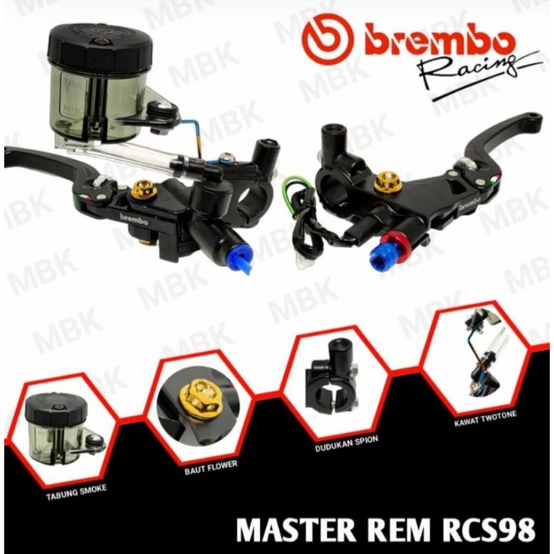 HANDLE MASTER REM BREMB0 SET TABUNG BIG SMOKE RIBEN BREMB0 SATRIA FU/VIXION/RX KING NINJA R RR DLL