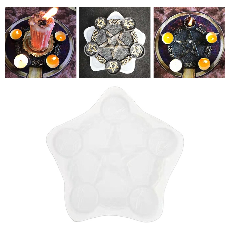 Siy Cetakan Resin Epoksi Bentuk Astrologi Pentacle Altar Untuk Kerajinan Tangan Diy