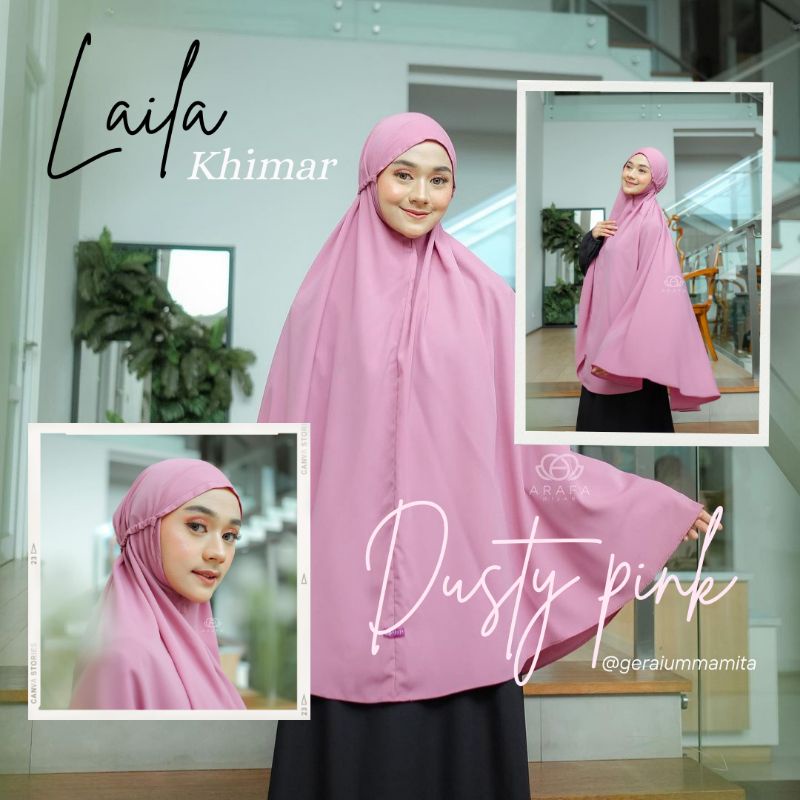 Laila khimar bergo syari Tali Karet size XL By ARAFAHIJAB | Khimar Bergo Tali Syari Premium Hijab be