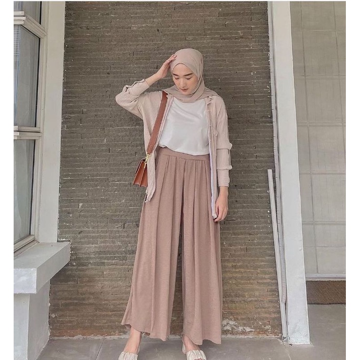 KULOT POLOS PREMIUM MODEL JATUH LURUS JUMBO  ALLSIZE MUAT S M L Xl  XXL-Milo