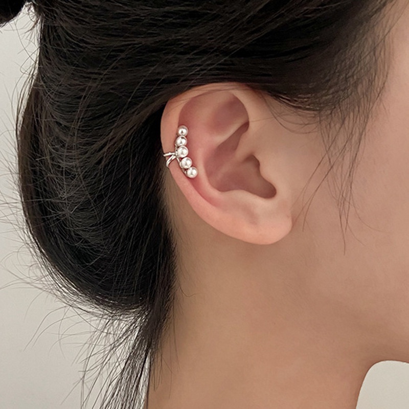 Anting Stud Hias Mutiara Gaya Korea Untuk Wanita