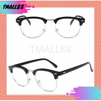 ♥TMALL88♥ Kacamata Optik Flat Vintage Anti Radiasi UV400 untuk Pria / Wanita km32