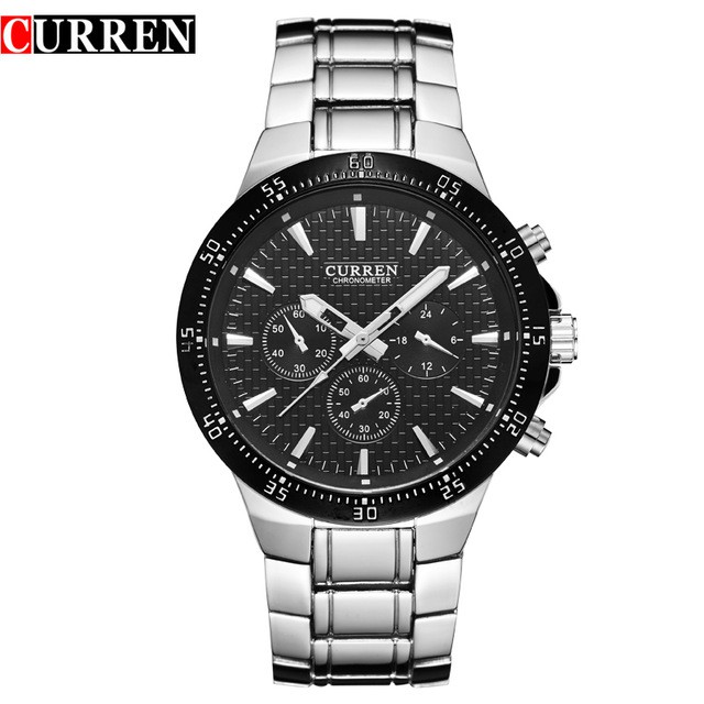 

Jam Tangan Pria CURREN Men'S Sports Quartz Watch Three Dial Fashion Stainless Steel Waterproof Watch