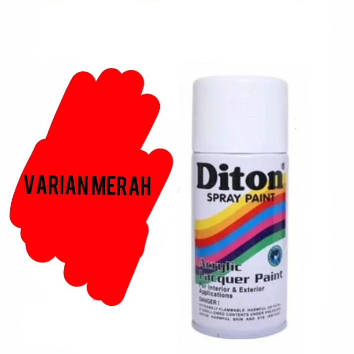 cat semprot pilok pilox diton 300cc warna merah tua merah muda merah hati  merah maroon merah gelap merah glosssy300cc