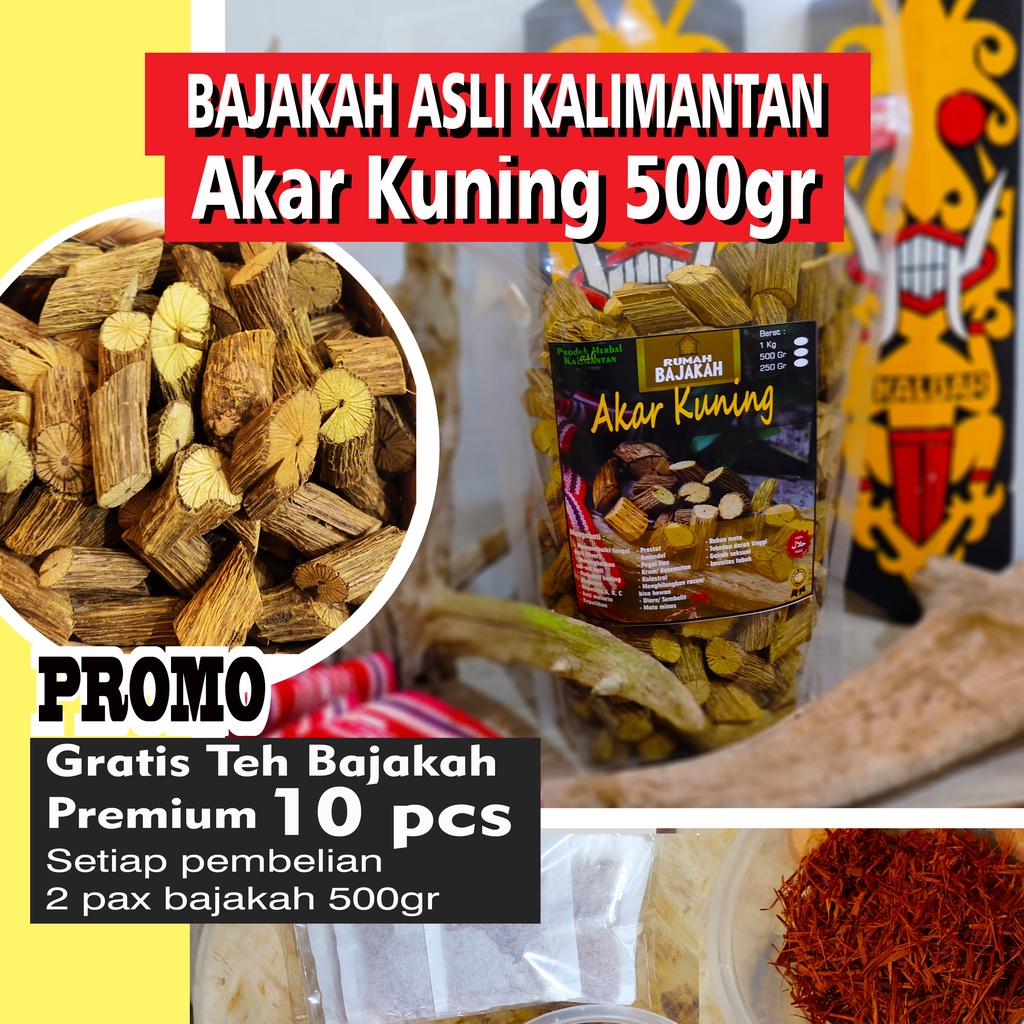 [ASLI] Bajakah KUNING 500gr + BONUS Teh Bajakah/ Akar Kayu Bajakah Kalimantan