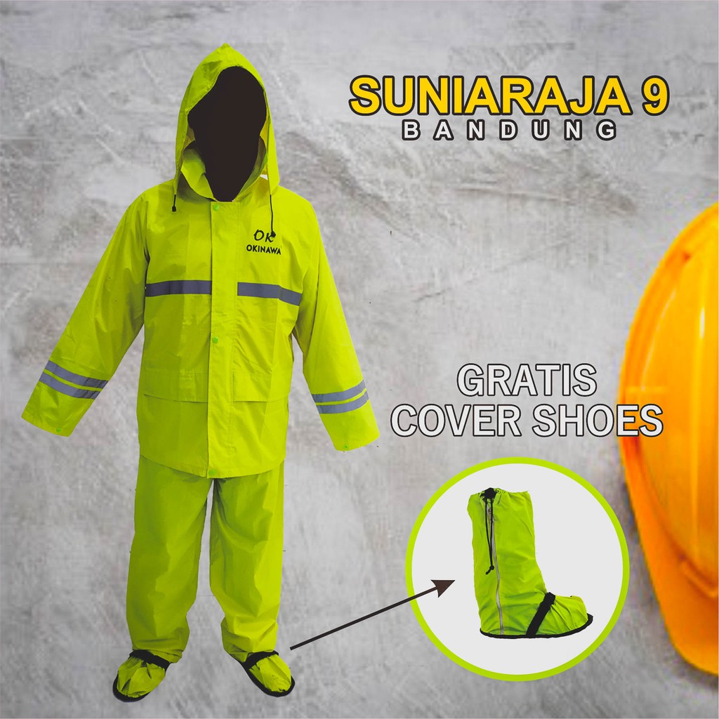 Raincoat Okinawa / Jas Hujan Warna Hijau