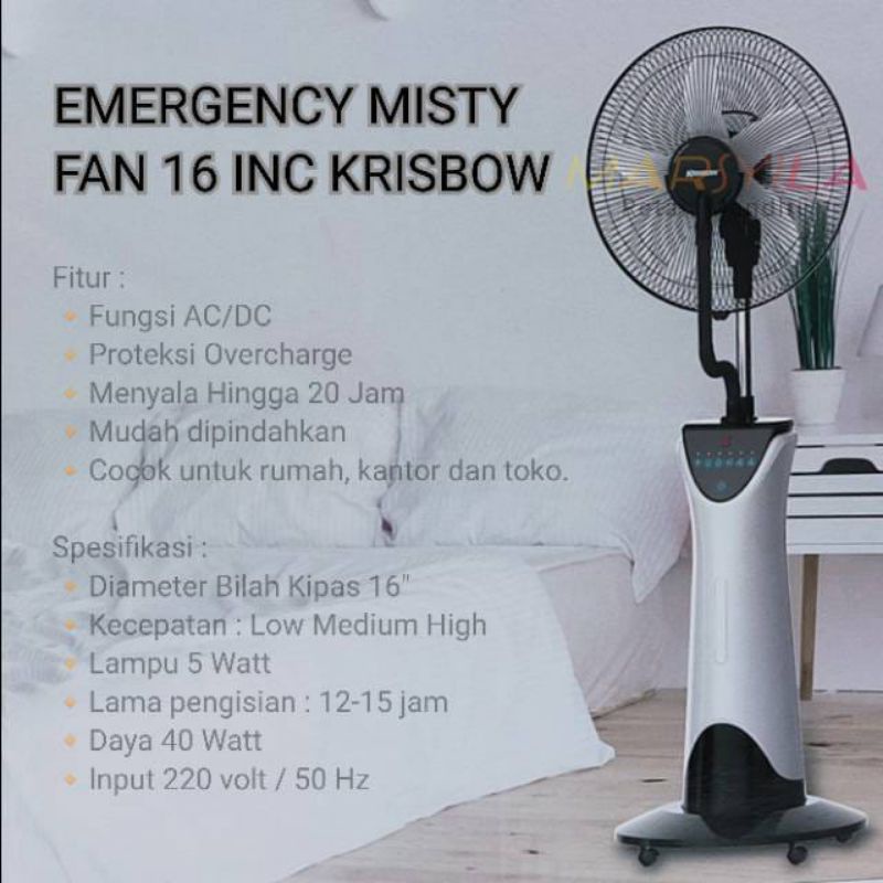 Krisbow Kipas Angin Uap 40 Cm - misty fan krisbow