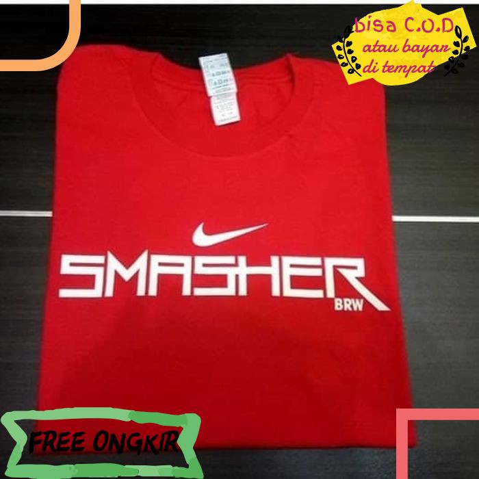 [COD]672 BAJU KAOS OBLONG POLOS T-SHIRT DISTRO PRIA WANITA MURAH ORI PERSIJA NIKE SMASHER VOLI