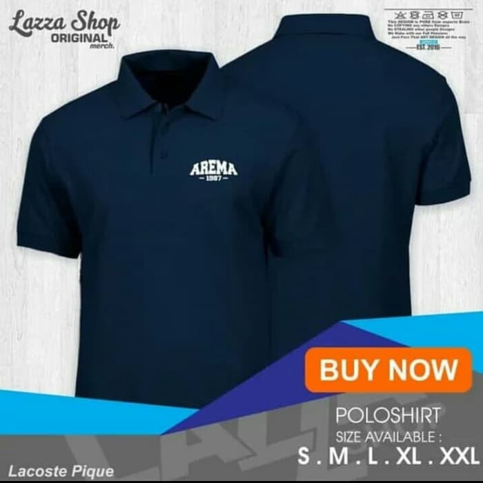 NJSTO498 BAJU POLO SHIRT KAOS AREMA FC SINCE 1987 AREMANIA TOP QUALITY