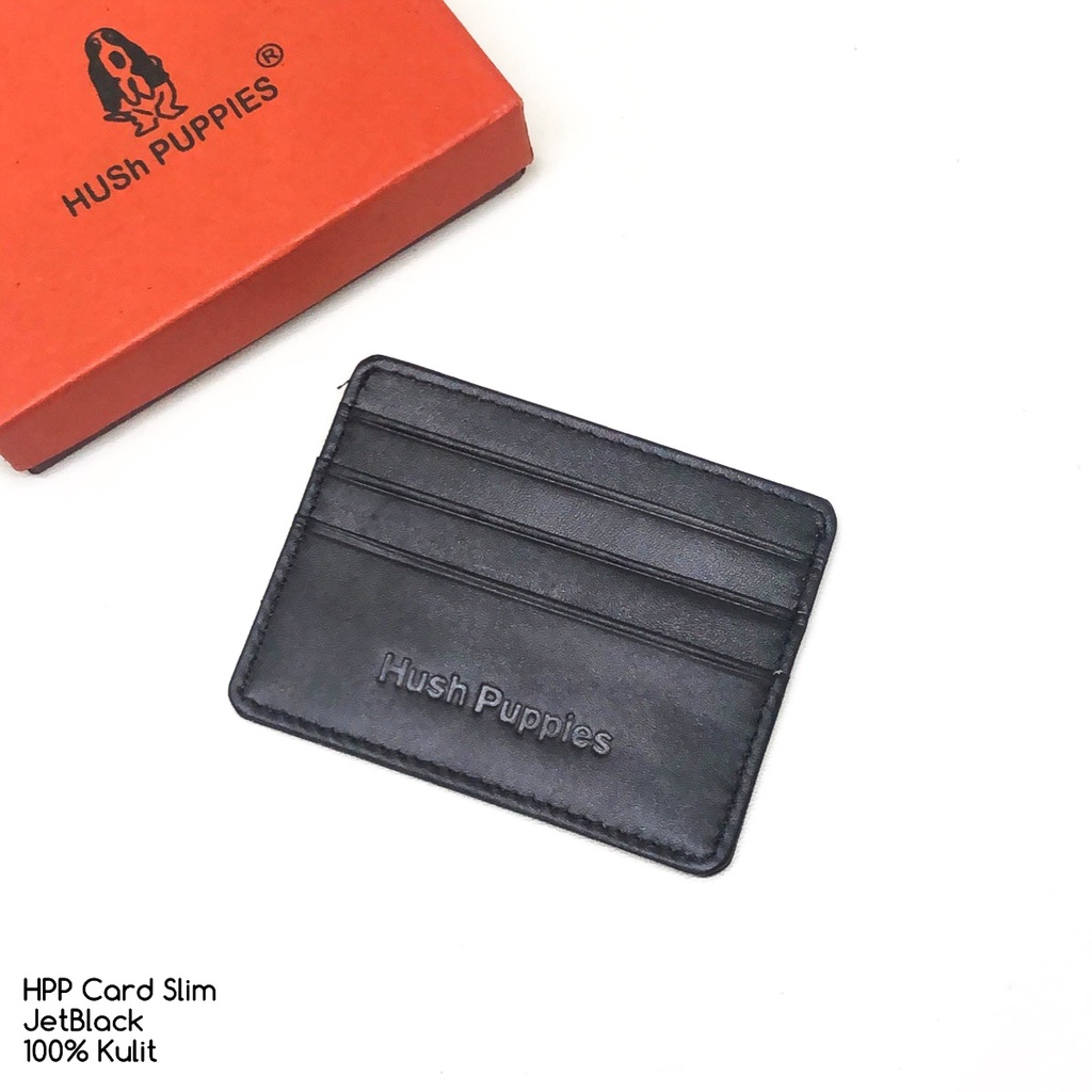 dompet kartu hushpuppies jetblack slim dompet card dompet kulit