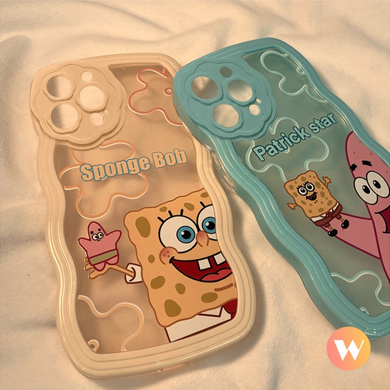 Soft Case Motif Kartun SpongeBob Patrick Star Untuk iPhone 7plus 11 13 12 Pro MAX 6 6s 7 8 Plus XR X XS MAX SE 2020