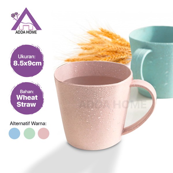 Adda Home - Gelas Minum Kumur Sikat Gigi Serbaguna Bahan Jerami Gandum Wheat Straw