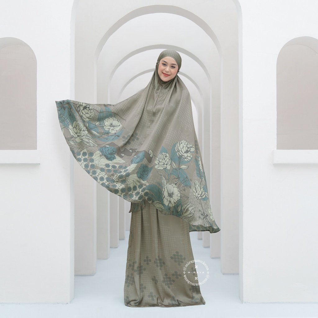 Mukena Travel Printing Miraya Royale Olive