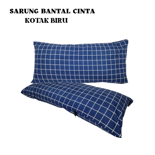 Sarung Bantal Cinta Resleting Bahan Katun Halus