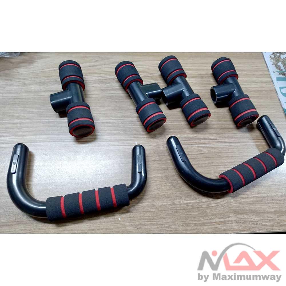 Handgrip Fitness Jojo Handle Push Up Fitness Bar Stands - J946 Warna Hitam Merah