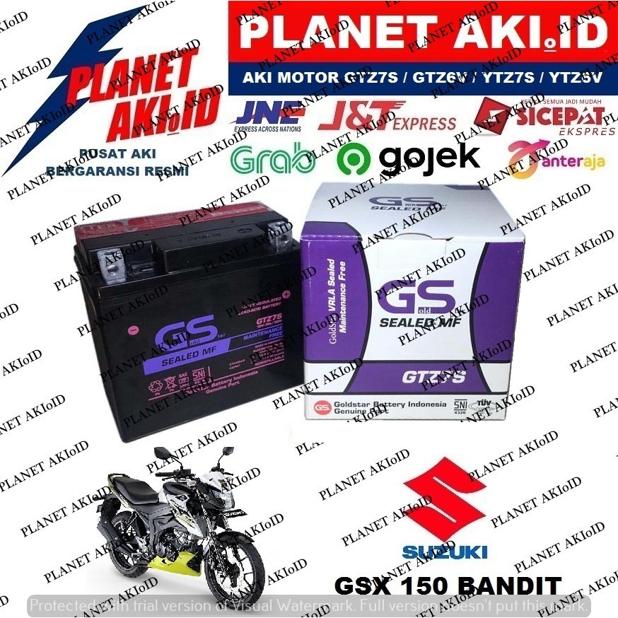 Aki Motor Suzuki GSX 150 Bandit GTZ7S Accu Kering MF