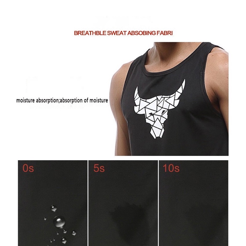 KAOS SINGLET SPORT IMPORT PRIA FITNES OLAHRAGA DRY FIT CEPAT KERING WI4