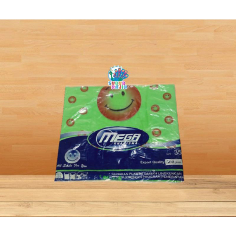 Kantong kresek HD smile terima kasih warna warni Uk.35