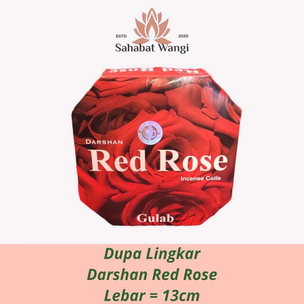 Dupa Hio India Lingkar 24 Jam Darshan Red Rose 1 Pack