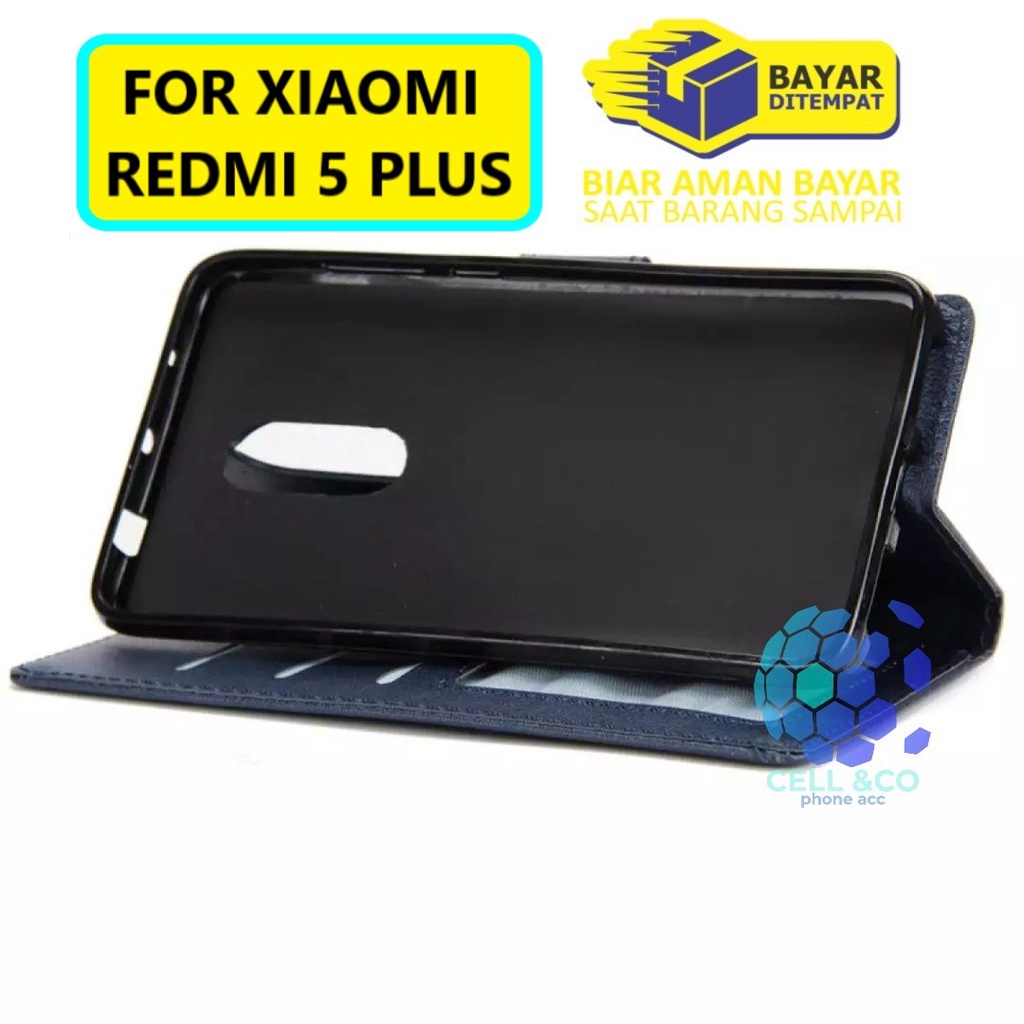 Flip cover XIAOMI REDMI 5 PLUS Flip case buka tutup kesing hp casing flip case leather wallet