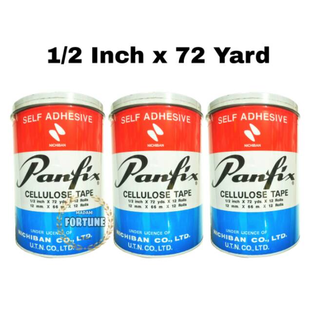 

12 PCS PANFIX ISOLASI 1/2 INCH x 72 YARD