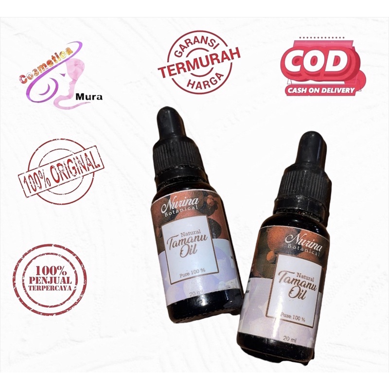 nurina tanamu oil botol kaca - tanamu oil botanical serum penghilang jerawat dan bopeng