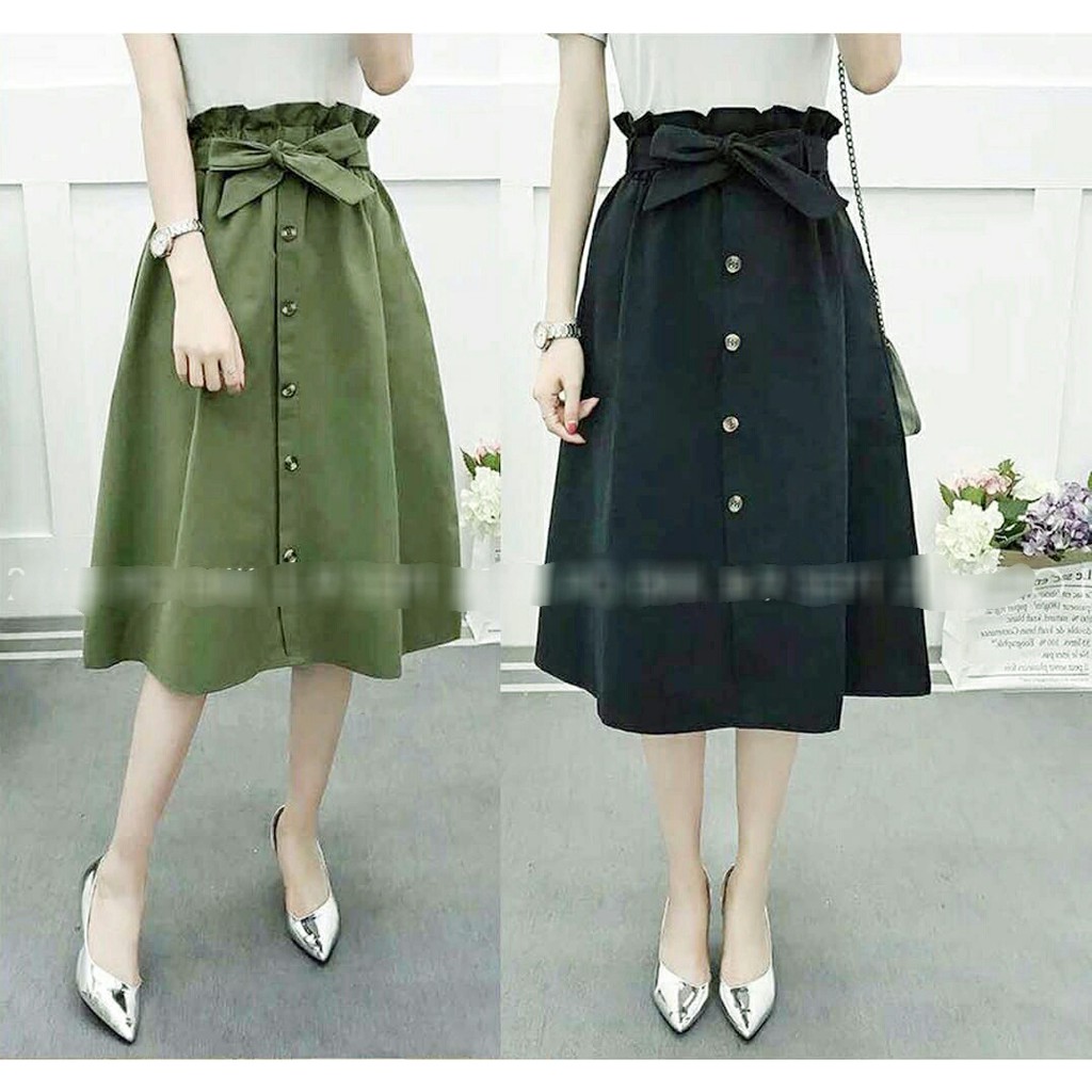 Ruffle Skirt ROK WANITA PAKAIAN WANITA ROK ALA KOREA WANITA BISA COD