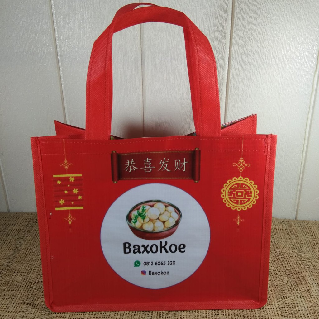 Tas Imlek Custom Pakai Nama Ucapan Souvenir Imlek Chinese New Year Goodie Bag Imlek Promo