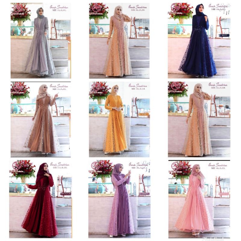 GAMIS SANDRIANA SILVER/GAMIS TILLE SERUTY/GAMIS LEBARAN TERKINI/BY ALDZA