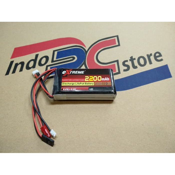 Jual Baterai Lipo eXtreme 2200Mah 6.6V 2S 8C LifePo4 Life Limited