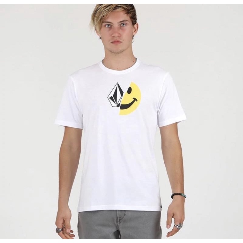 volcom baju smile pitih original 100% sale