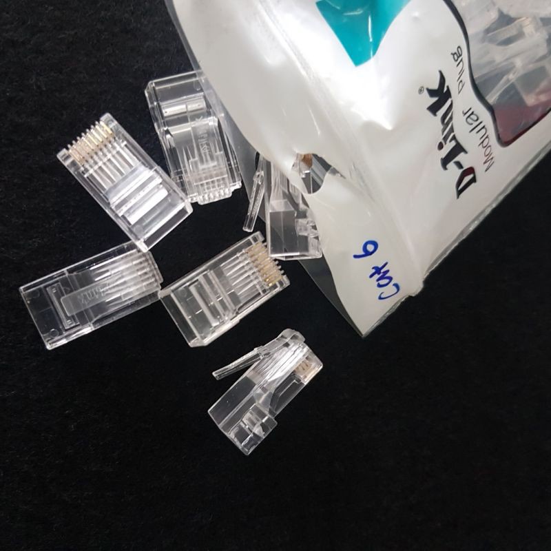 CONNECTOR RJ45 KONEKTOR RJ45 DLINK CAT 6 20 PCS ORIGINAL