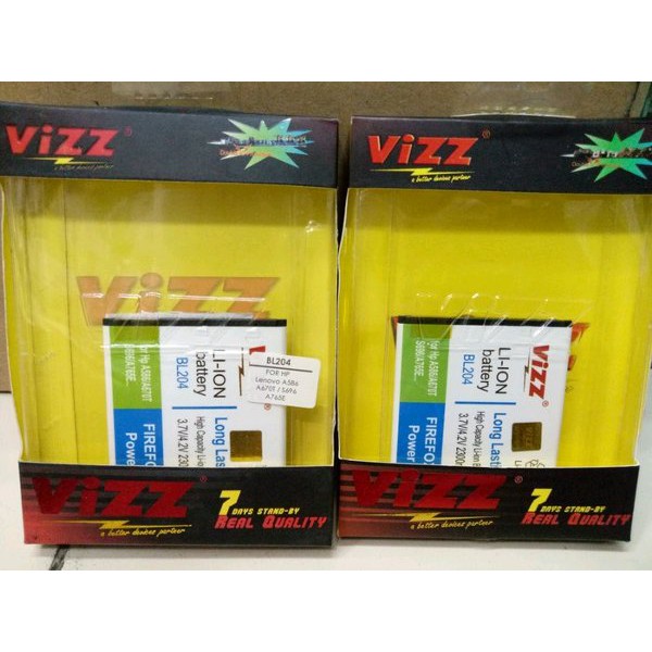 Baterai Batre Vizz Lenovo BL204 A586 A706T S696 Double Power Original