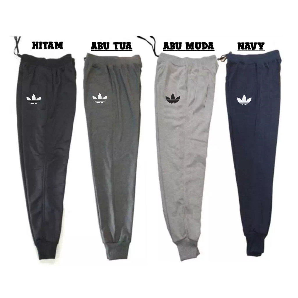 CELANA JOGGER PANJANG BORDIR SWEATPANTS TRAINING DEWASA PRIA WANITA JUMBO SIZE M-XXL JOGER OLAHRAGA GYM BAHAN BABY TERRY