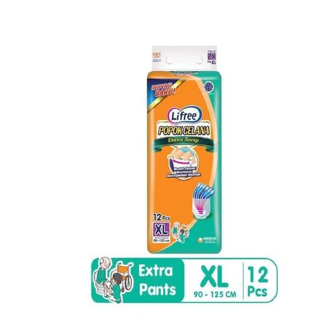 nadian/// PROMO - Lifree Ekstra Serap XL 12 Popok Celana Pampers Dewasa