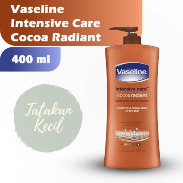 Vaseline Hand Body Lotion Intensive Cocoa Radiant 400ml Handbody Glow