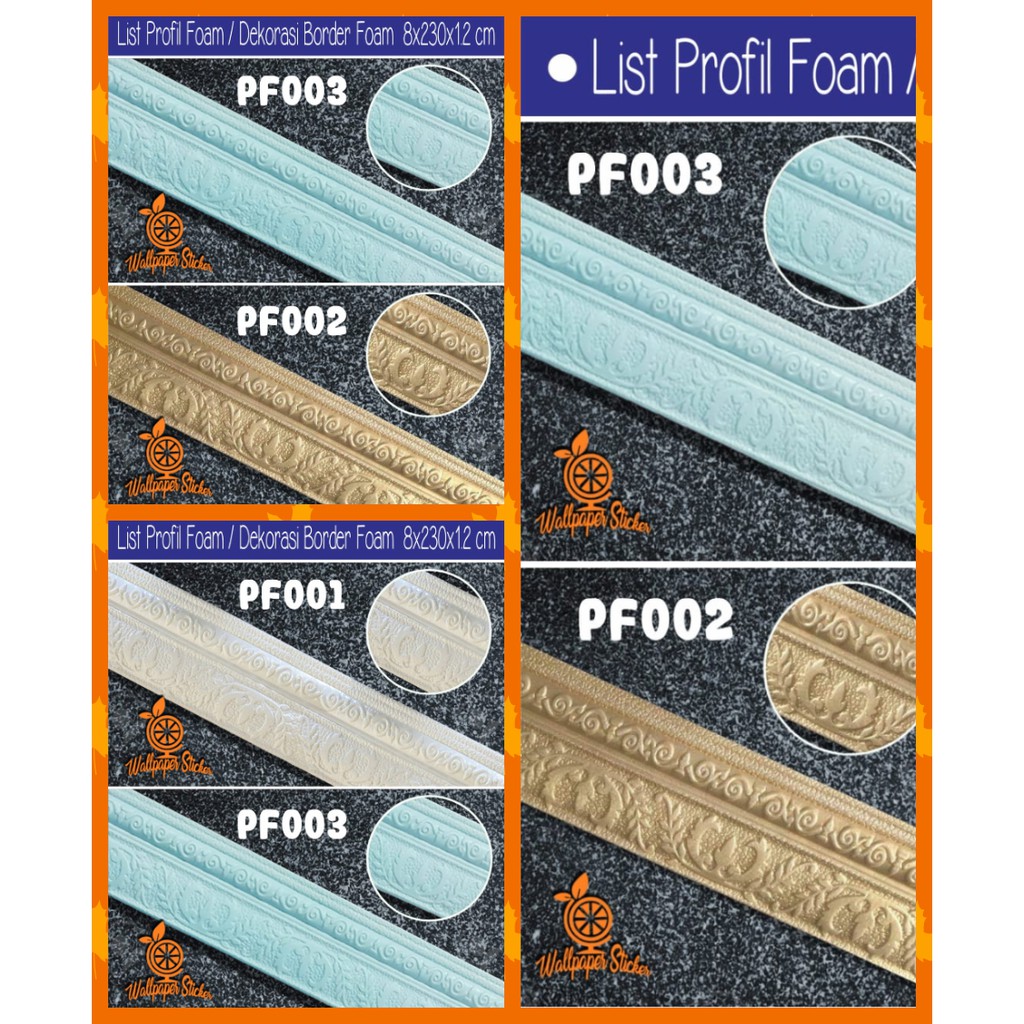 LIST PROFIL FOAM 8cm x 2,3m Moulding Wallpaper Dekorasi Borders
