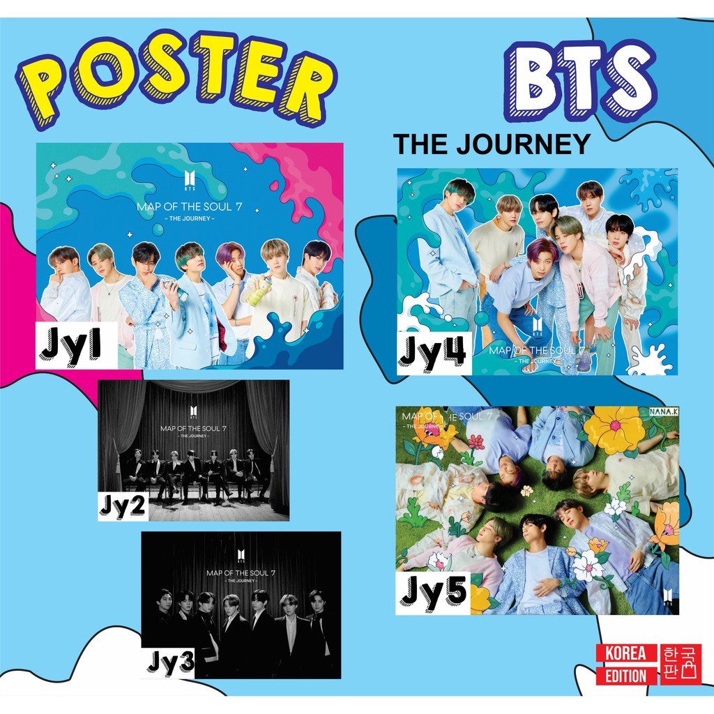 Poster BTS MOTS 7 THE JOURNEY Jungkook V Jimin Jin Suga KPOP