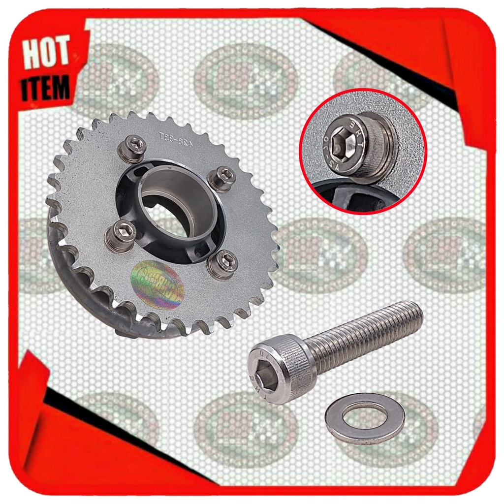 BAUT L STAINLESS GEAR GER GIR NAPGEAR NAPGIR RODA BELAKANG YAMAHA RX KING RXK F1 F1Z F1ZR VEGA R ZR JUPITER MX DSB-1